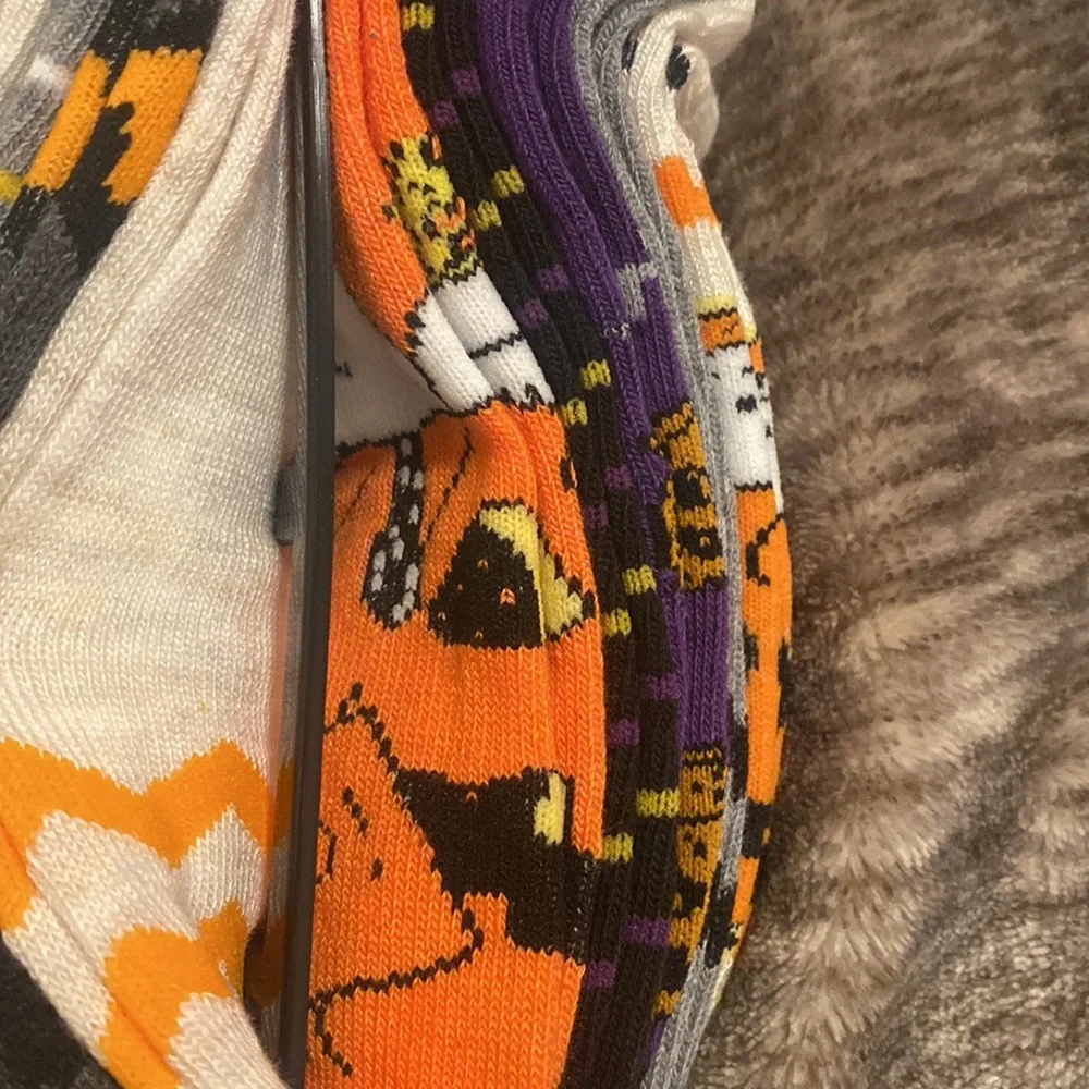 Peanuts‎ Snoopy Great Pumpkin Halloween Fall Spooky 10 Pack Socks